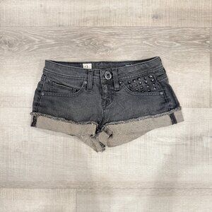 Studded Low Rise Short Shorts